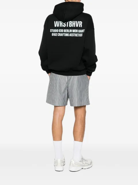 WRSTBHVR logo-print cotton-jersey hoodie