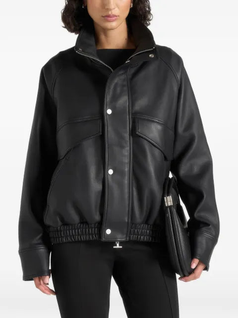 Manière De Voir leather bomber jacket