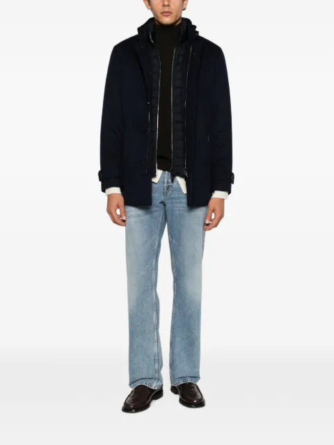 Moorer button-up high-neck jacket