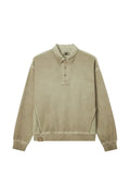 izzue logo-embroidered corduroy-collar sweatshirt