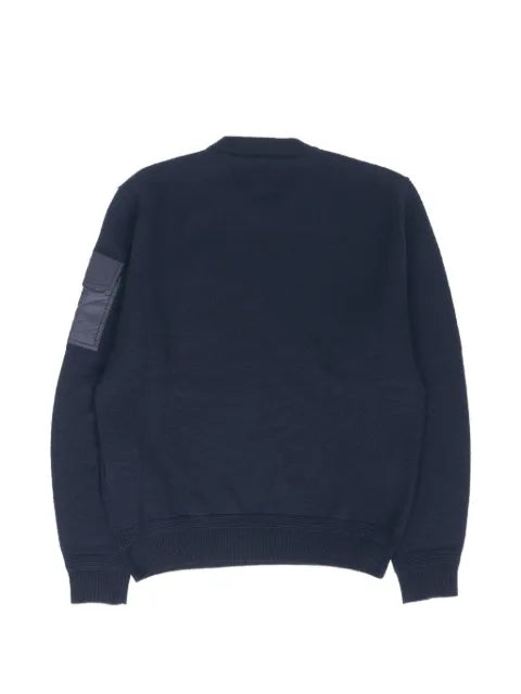 Moncler logo-patch crew-neck sweater