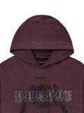 Purple Brand layered rhinestone-embellished hoodie