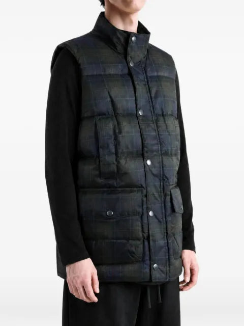 Barbour Lonnen tartan quilted gilet