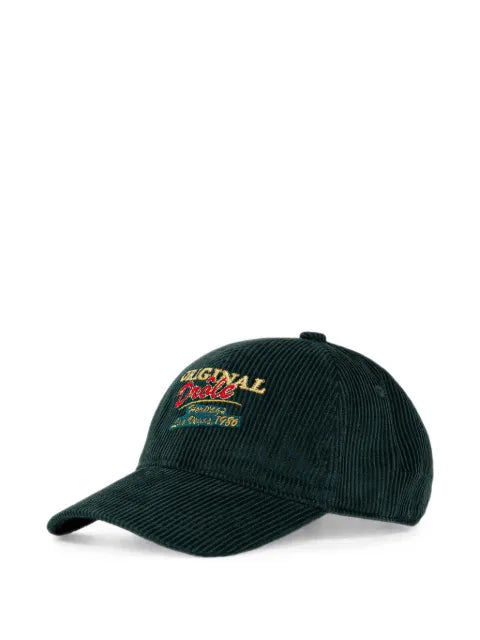 Drôle De Monsieur embroidered corduroy baseball cap