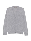 Canali fine-knit button-up cardigan