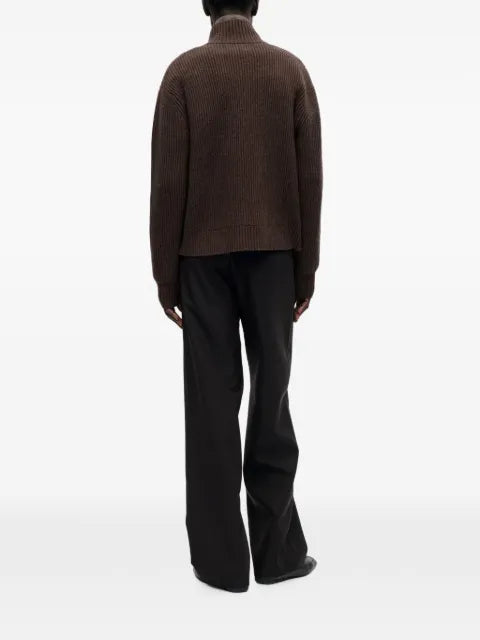 Berner Kühl shrunk full-zip ribbed-knit cardigan