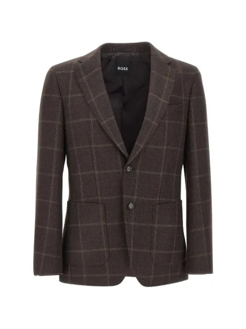 BOSS check-pattern blazer