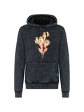 Roberto Cavalli rose-print cotton hoodie