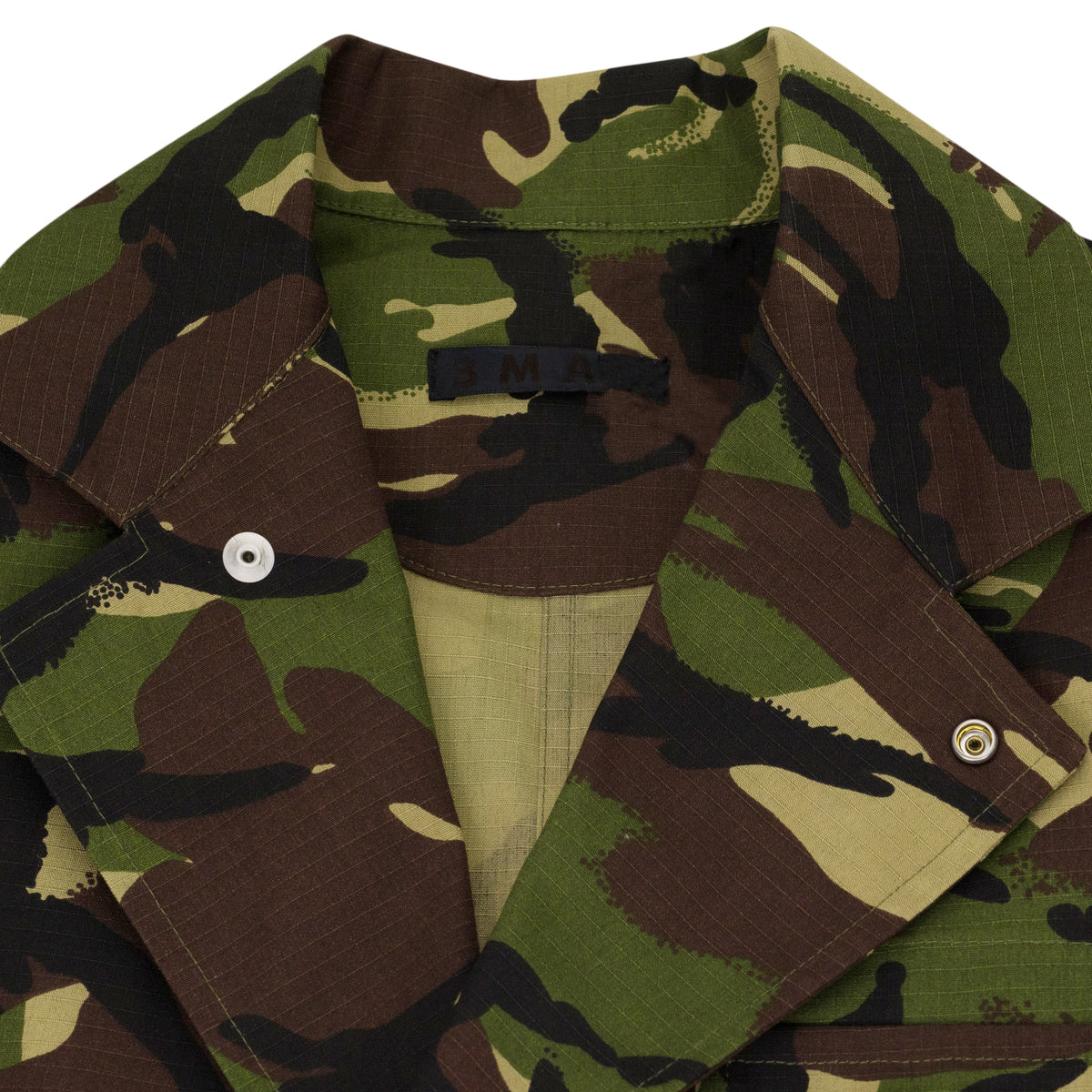 Green Pleat Smock Camo Cargo Jacket