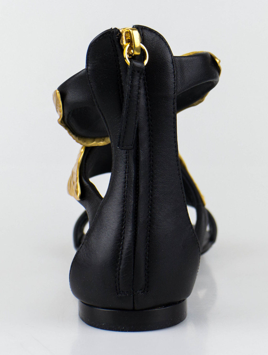 ROLL JETI LEATHER BLACK SANDALS & FLIP-FLOPS