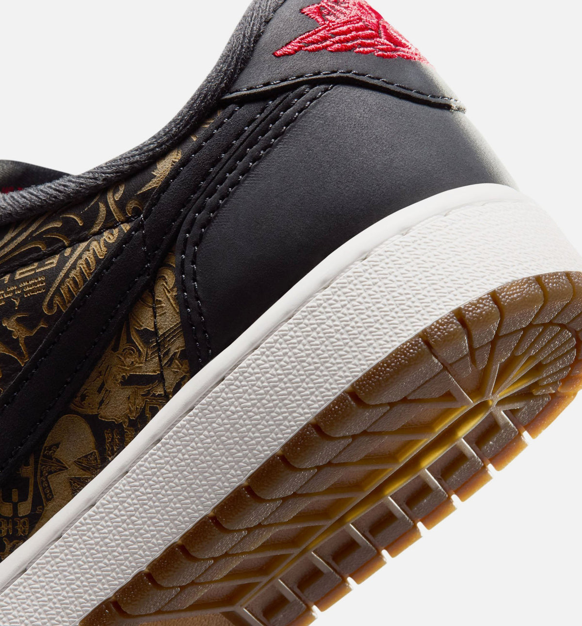 Air Jordan 1 Retro Low OG Laser Youth Sneakers - Black/Varsity Red/Summit White