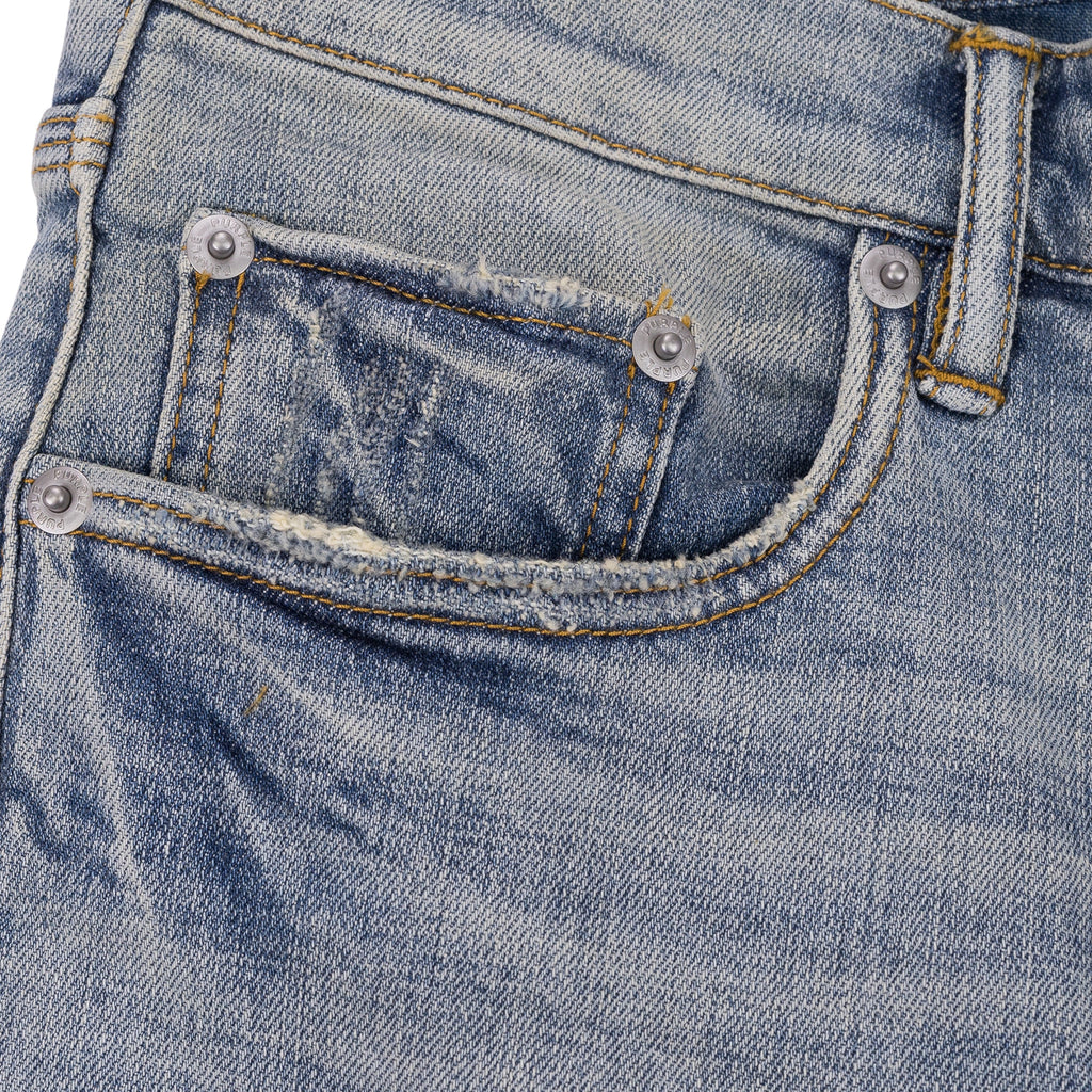 Light Indigo Fade Down Skinny Jeans