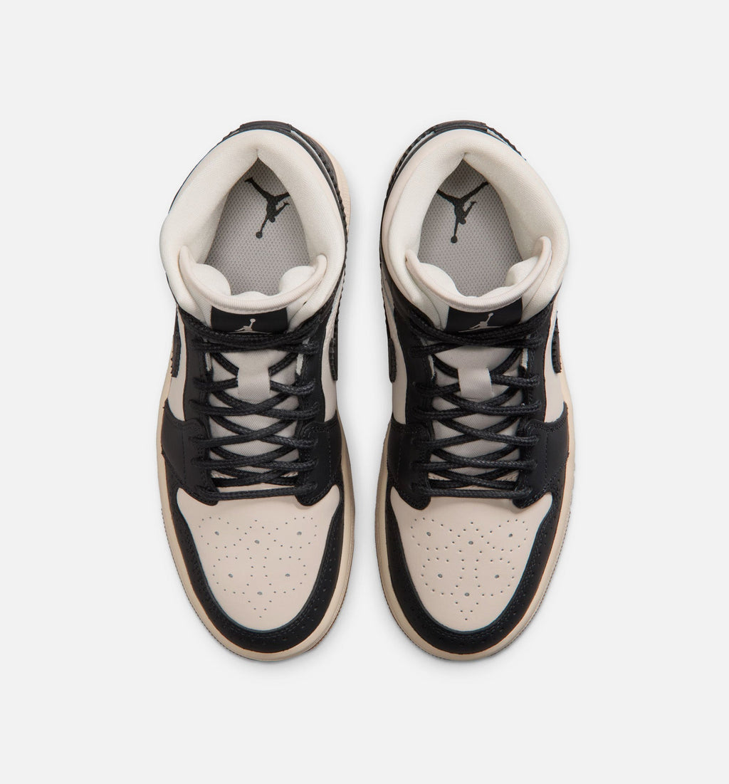 Air Jordan 1 Mid SE Women's Sneakers - Black / Chalk Grey / Pearl White