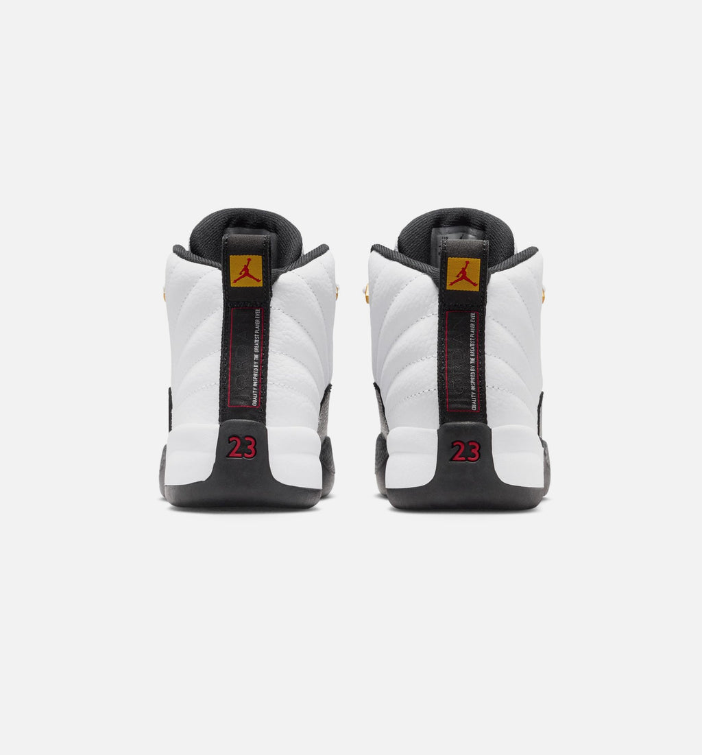 Air Jordan 12 Retro Taxi | Infant/Toddler Lifestyle Shoe | White/Black/Taxi