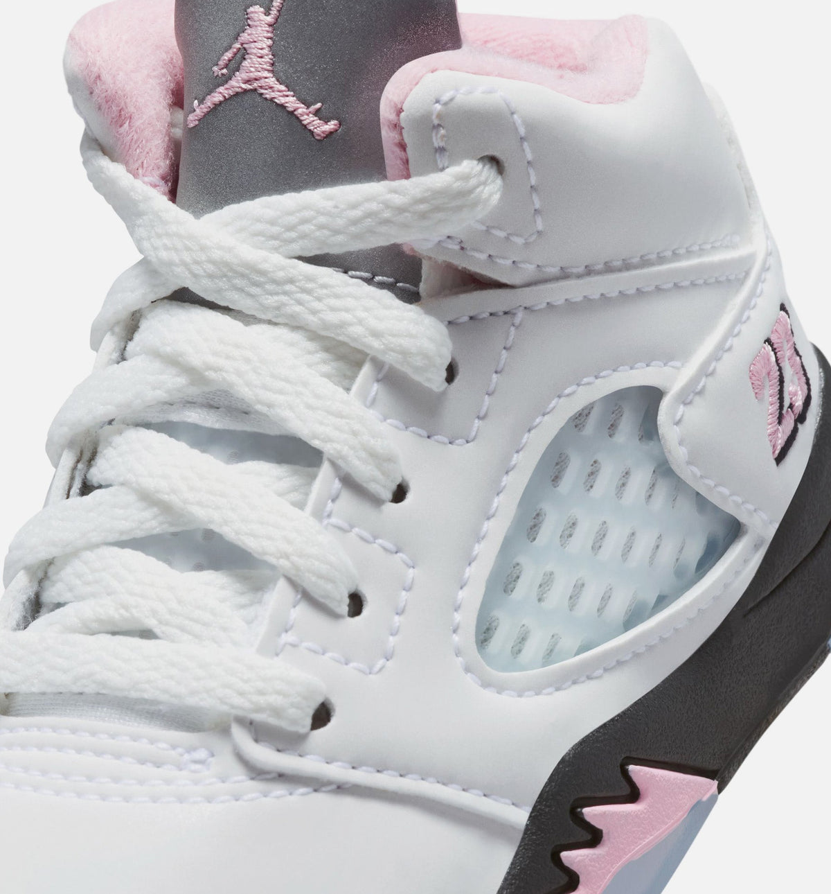 Air Jordan 5 Retro Medium Soft Pink Infant & Toddler Lifestyle Shoes - White/Black/Medium Soft Pink
