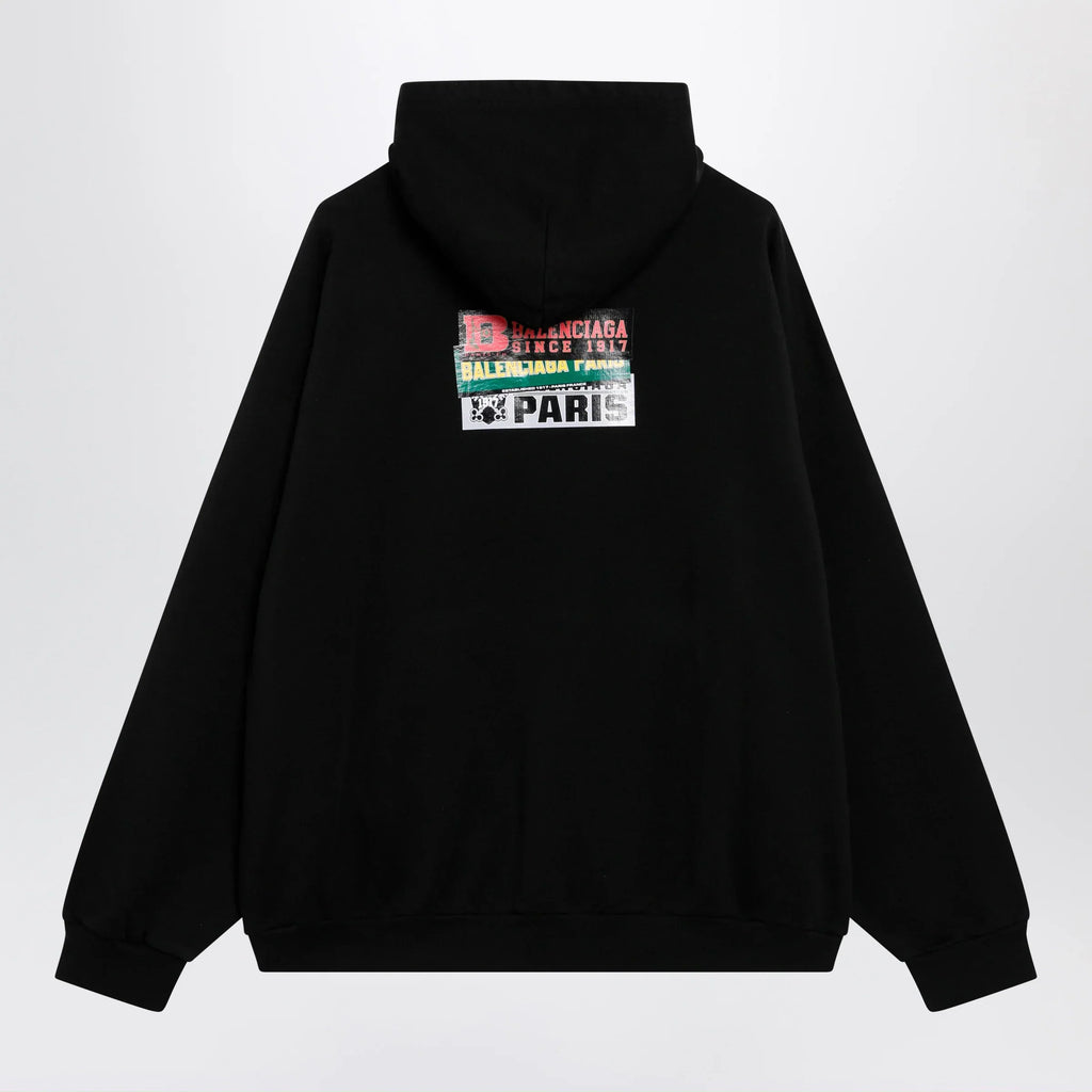 Balenciaga - Black hoodie with logo print