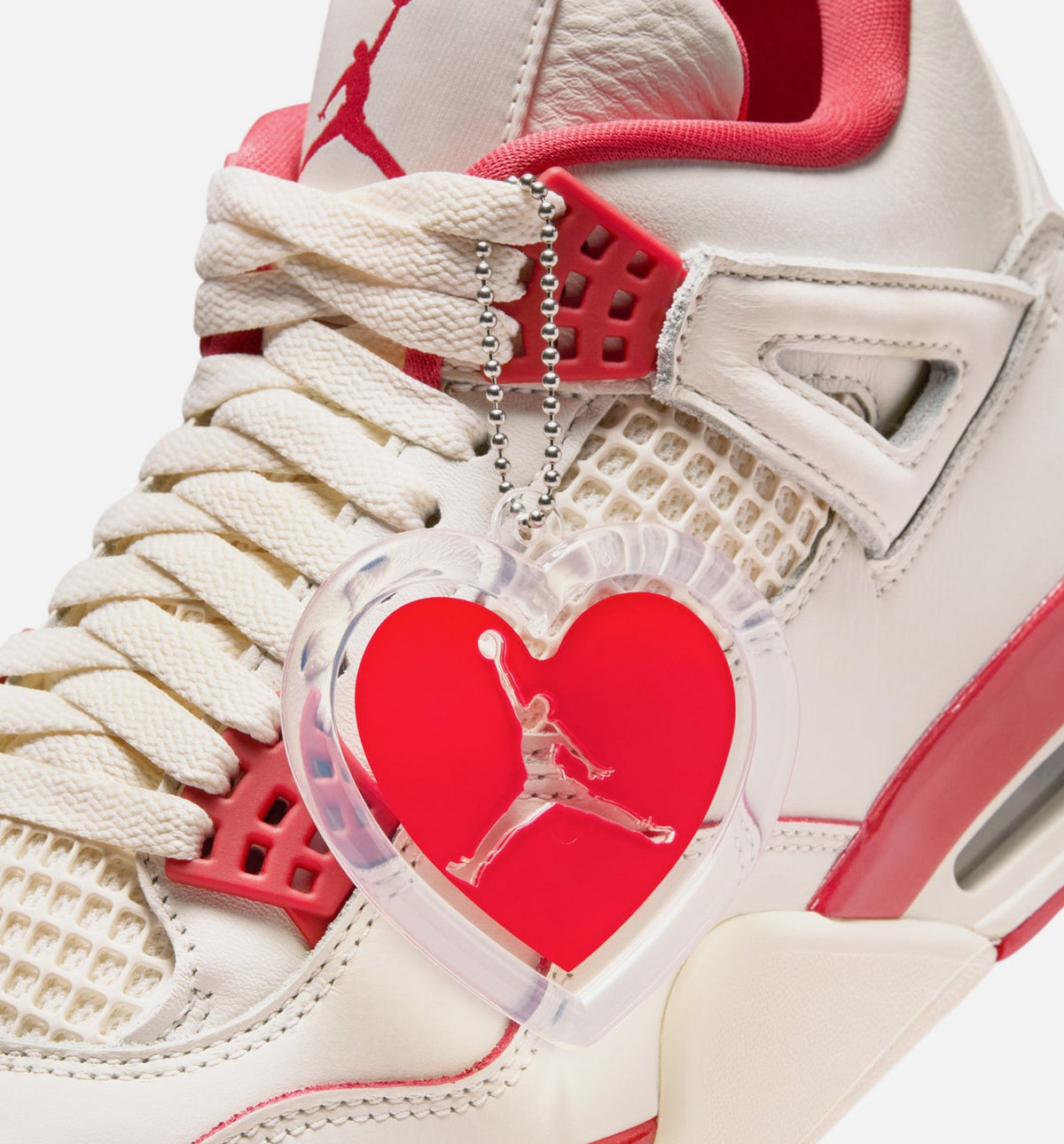 Air Jordan 4 Retro Valentine's Day Women's Lifestyle Shoe – Pale Ivory/Sierra Red/Tough Red