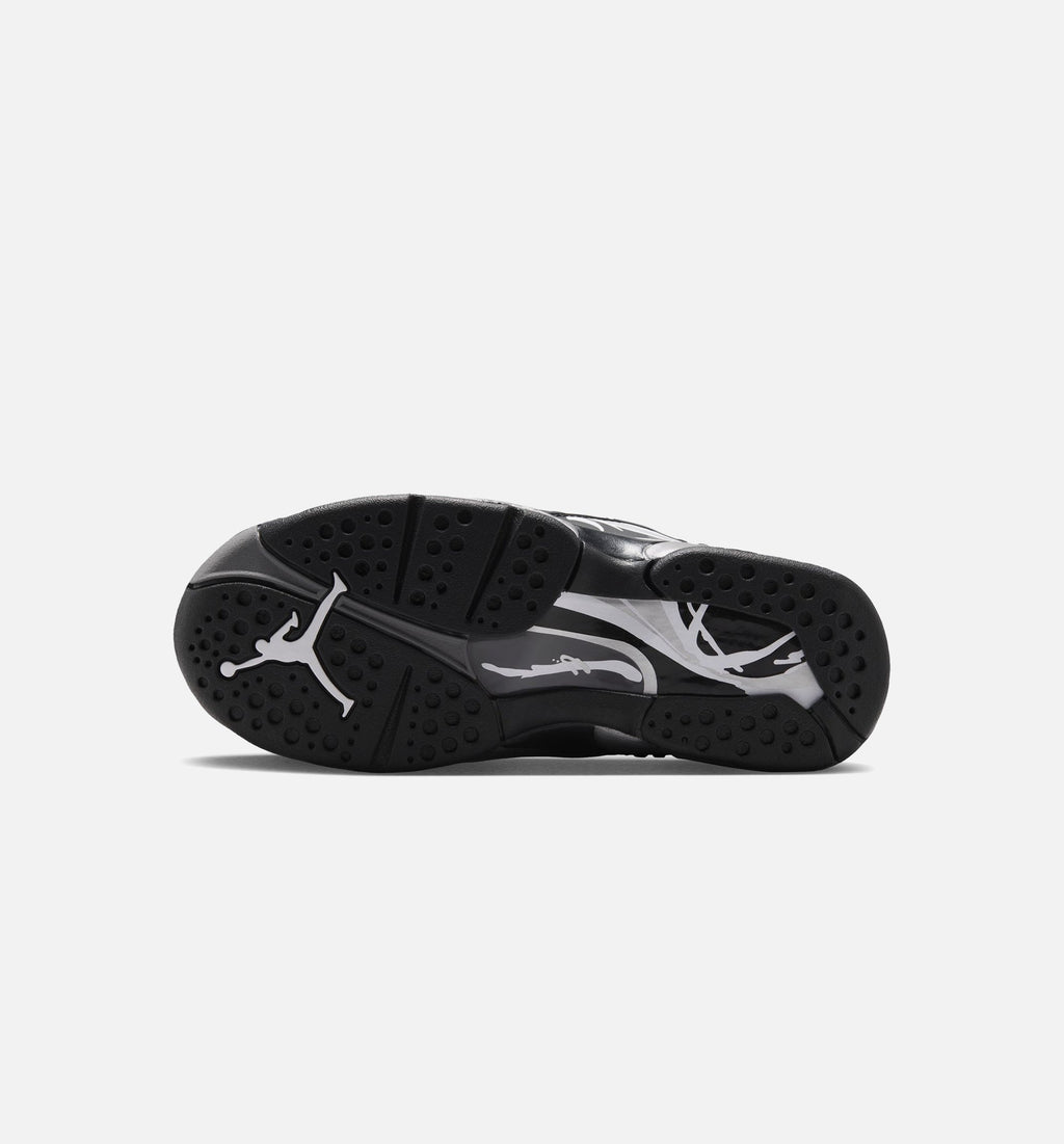 Air Jordan 8 Retro Chrome Black Big Kids' Lifestyle Shoes - Black/White/Light Graphite