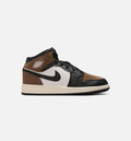 Air Jordan 1 Mid Grade School Lifestyle Shoe - Black/Phantom/University Red/Palomino