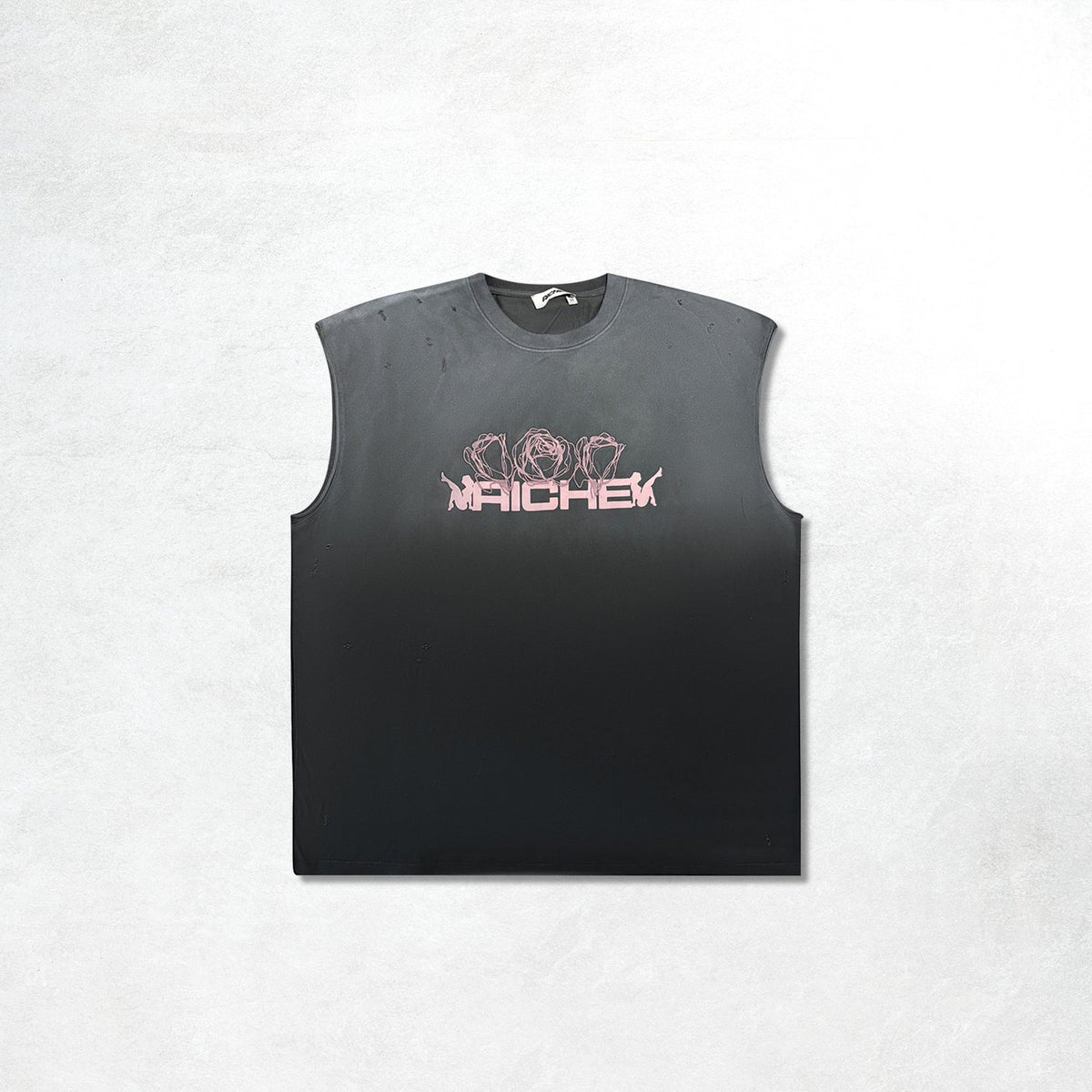 Aiche Sleeveless Roses Peach T-Shirt: Coal