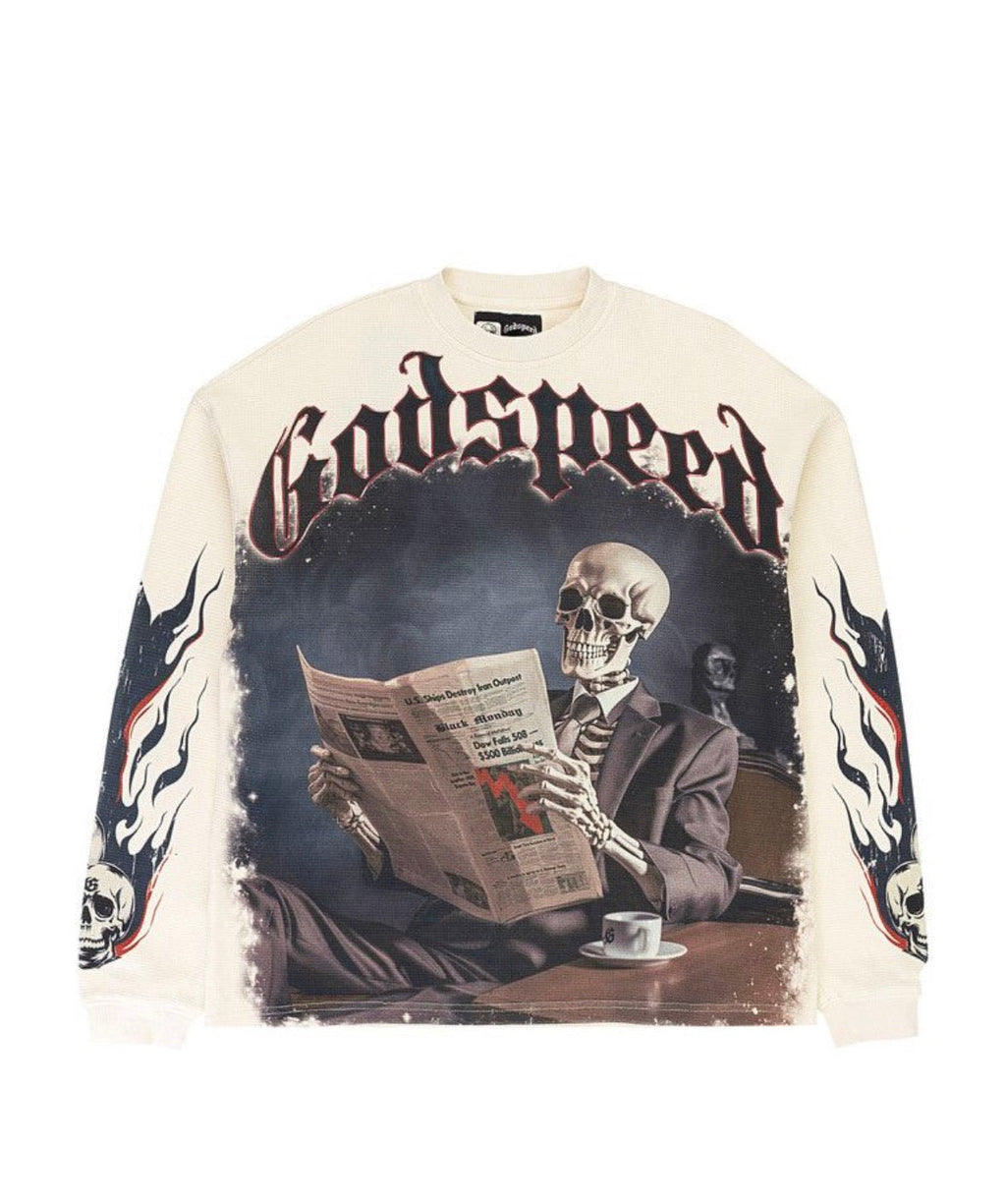 Godspeed Black Monday Thermal Long Sleeve T-Shirt Bone
