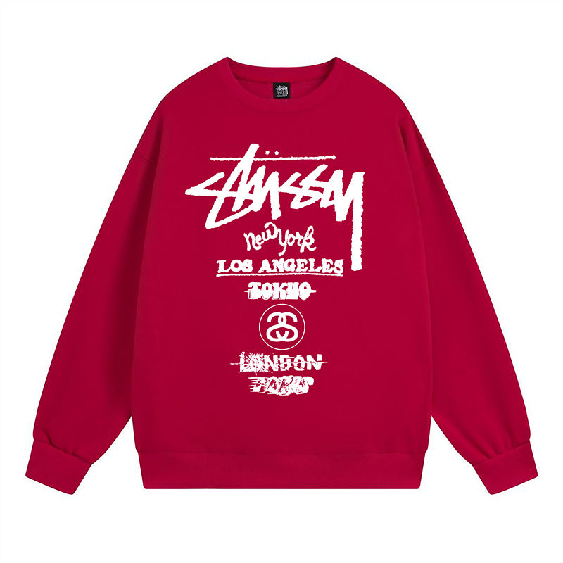 Stussy Sweatshirts Autumn/Winter Fleece Couple Sweatshirts