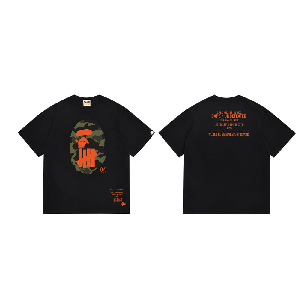 Bape Camo Ape‑Head Graphic Oversized Tee Streetwear Unisex