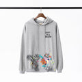 Gallery Dept Hoodie Luo Hand Painted Graffiti Letter Printing Pure Cotton