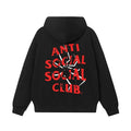 Anti Social Social Club Spider Red Logo Black Hoodie