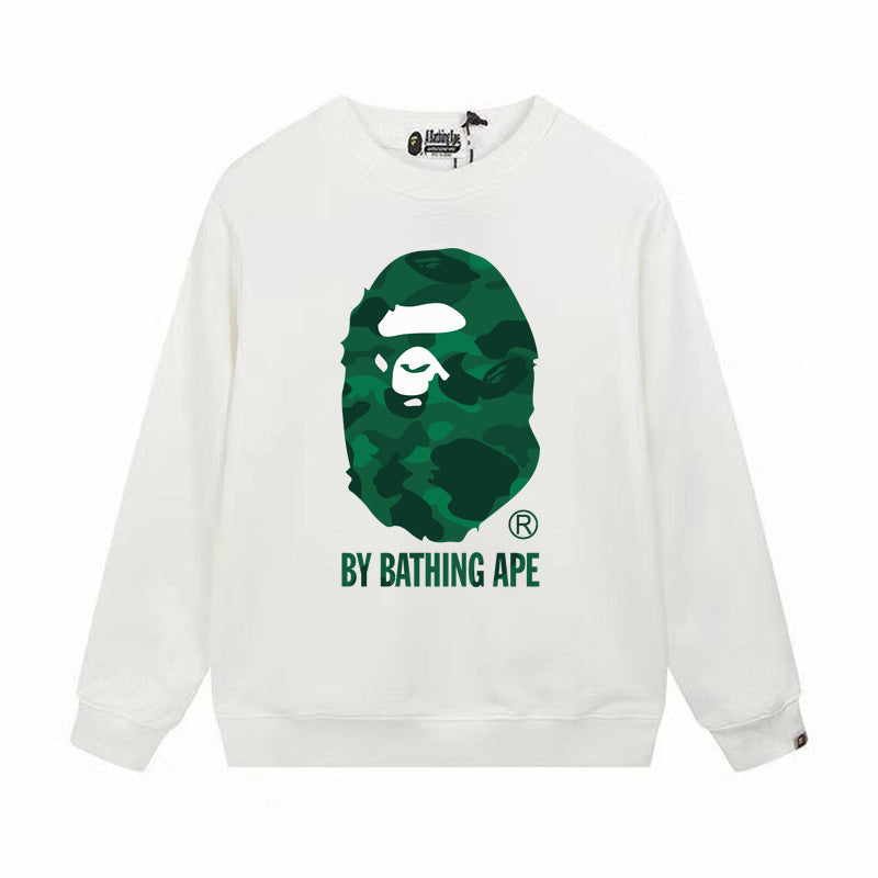 Bape Camo Ape Head Graphic Crewneck Sweatshirt Streetwear Unisex
