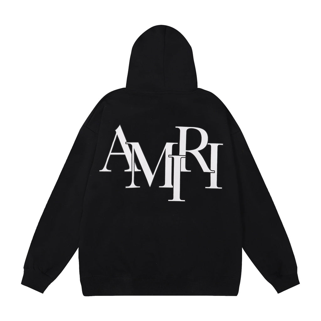 Amiri Multi‑Graphic Letter Logo Oversized Hoodie Streetwear Unisex