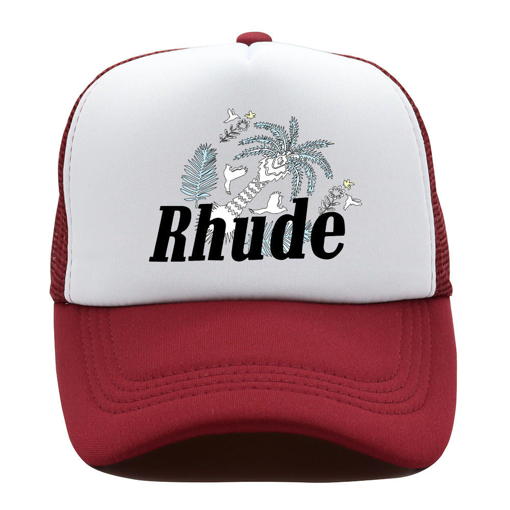 Rhude Hat Fashion Net Cap Hip Hop Baseball Cap