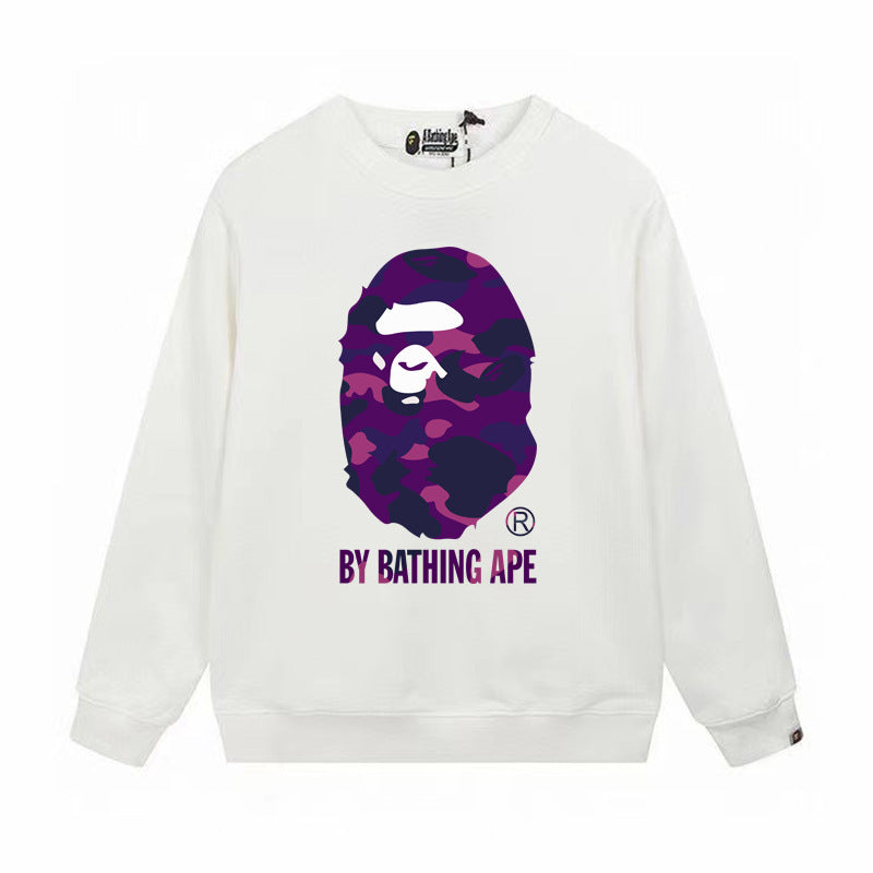 Bape Camo Ape Head Graphic Crewneck Sweatshirt Streetwear Unisex