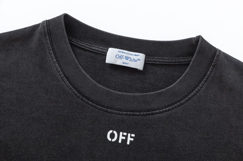 Off-White Colorful Figure Graphic Short Sleeve Crewneck T-Shirt