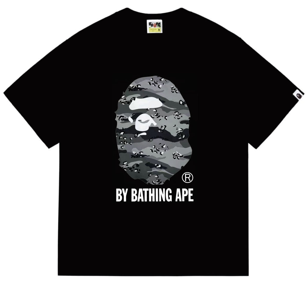 BAPE Grey/Blue Camo Ape Head T-Shirt