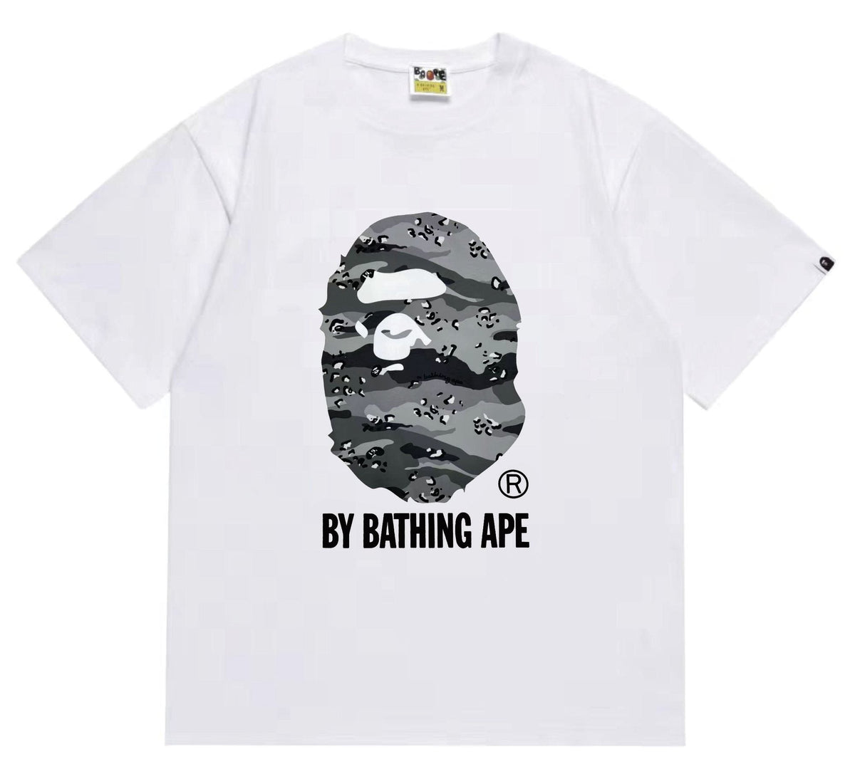 BAPE Grey/Blue Camo Ape Head T-Shirt