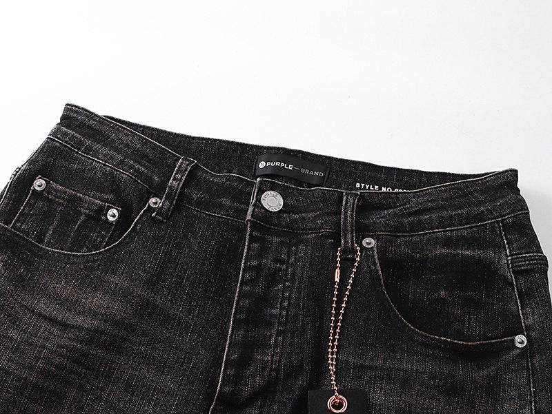 Purple Brand Black Distressed Skinny Jeans