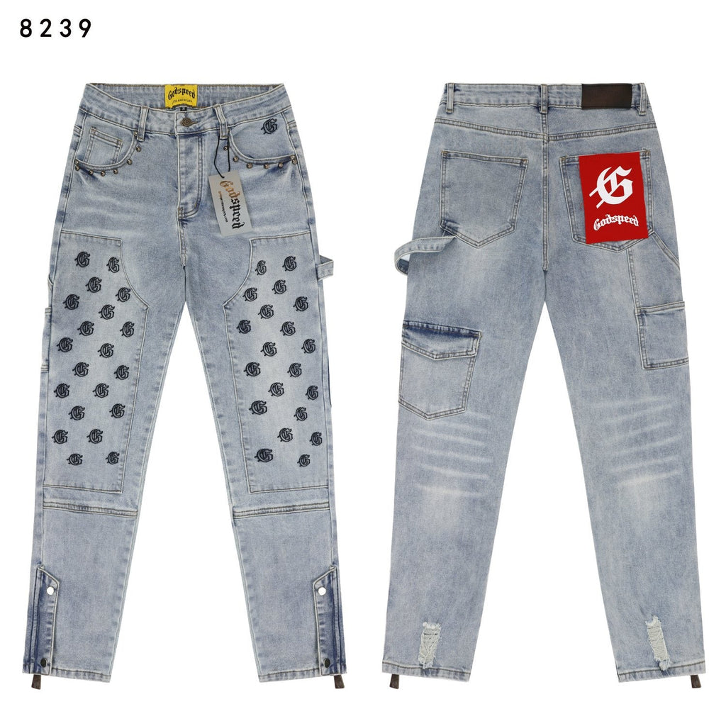Godspeed Cargo Pocket Graphic Jeans