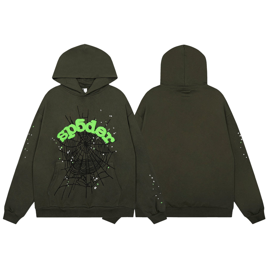 Sp5der Dark Olive Spider Web Star Matching Set