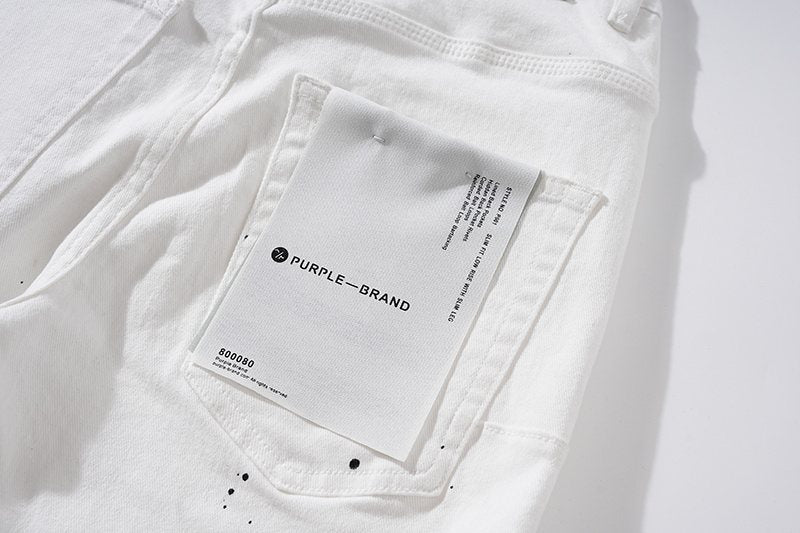 Purple Brand Paint-Splatter Distressed Jeans