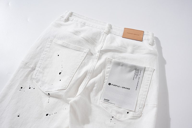 Purple Brand Paint-Splatter Distressed Jeans