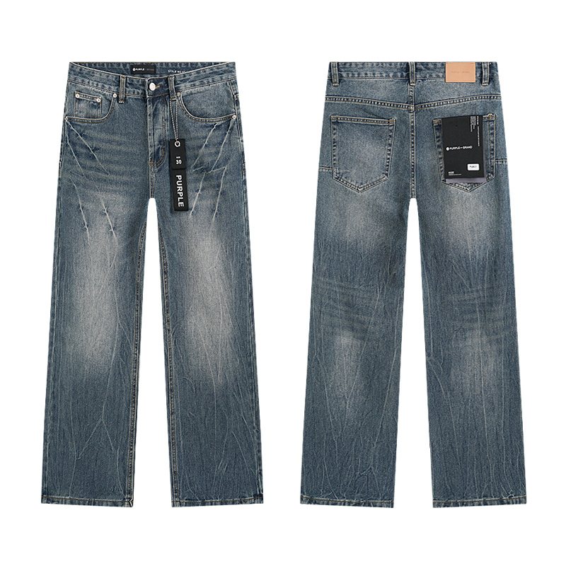 Purple Brand PU807 Washed Blue Distressed Jeans