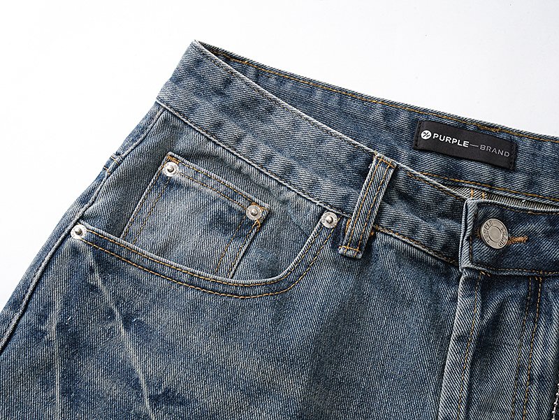 Purple Brand PU807 Washed Blue Distressed Jeans