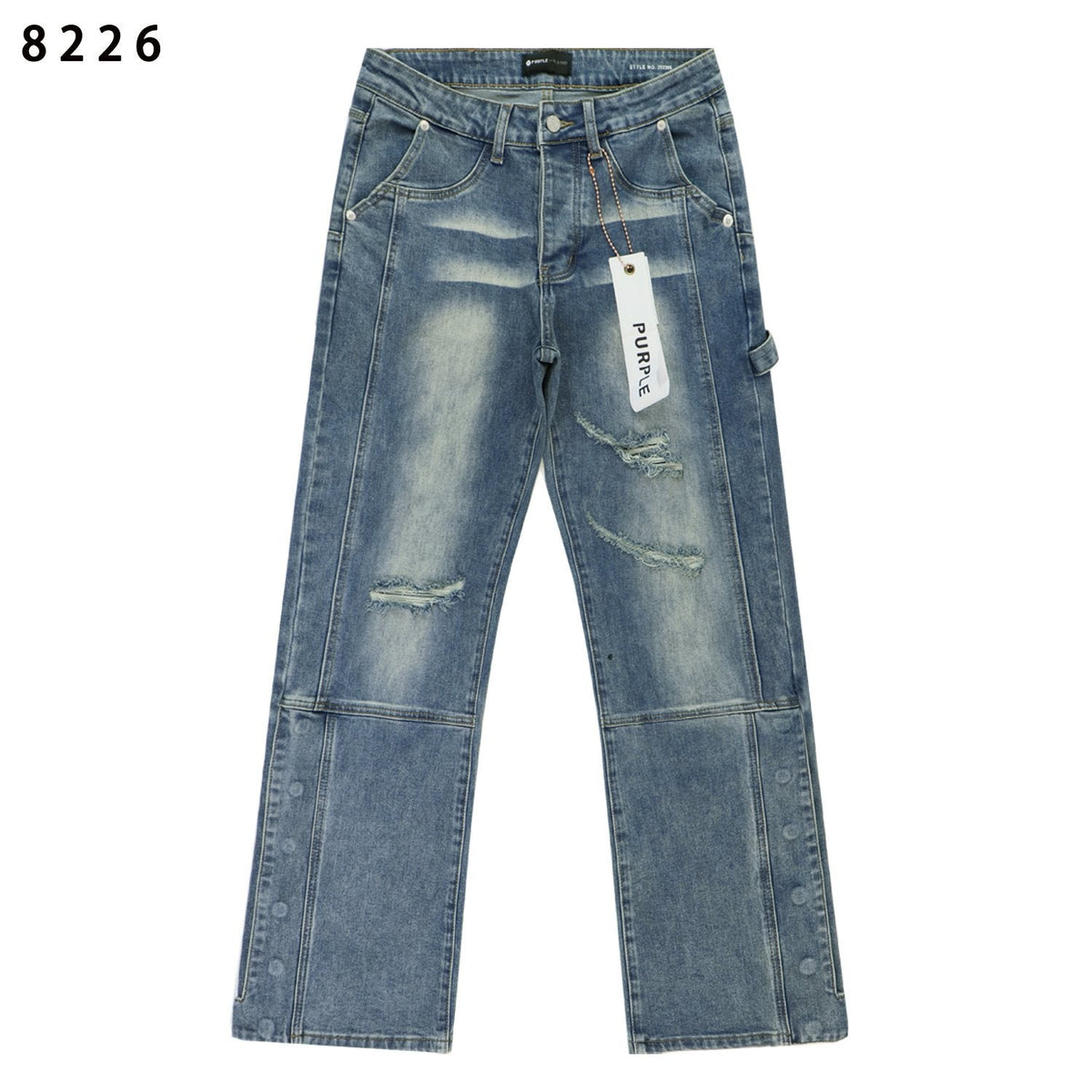 Purple Brand Washed Blue Denim Jeans