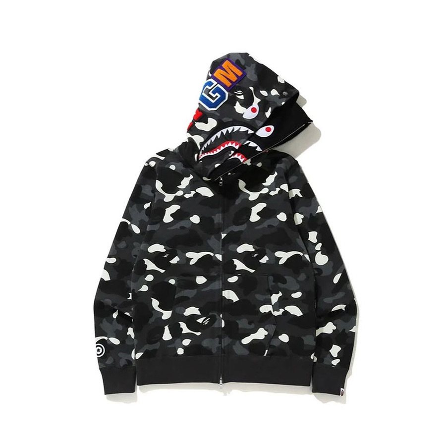 BAPE Shark WGM Camouflage Zip Hoodie