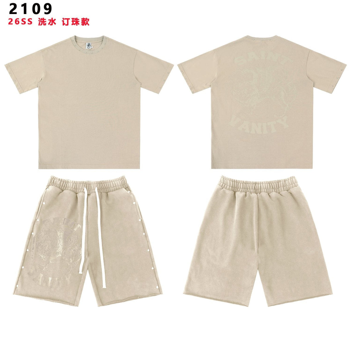 SAINT Vanity Lion Graphic Short-Sleeve Set