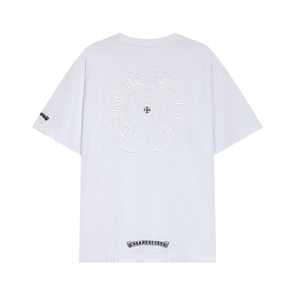 Chrome Hearts Horseshoe Floral Graphic T-Shirt