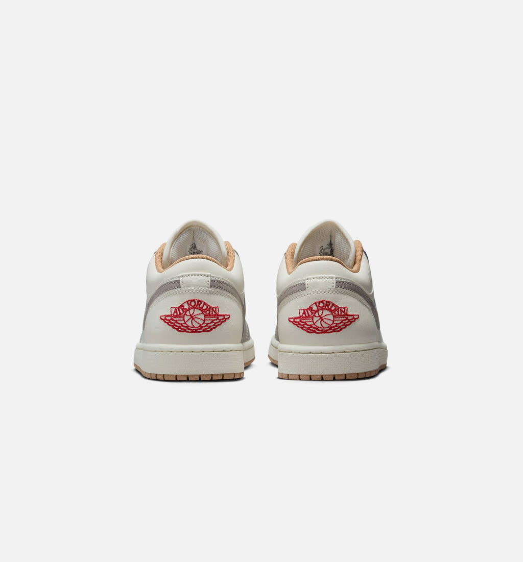 Air Jordan 1 Low Sail Fire Red Men's Shoes - Sail/Red/College Grey/Hemp