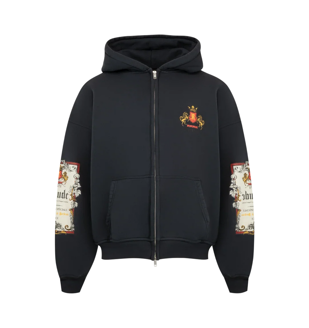Rhude Bordeaux Reserve Zip-Up Hoodie