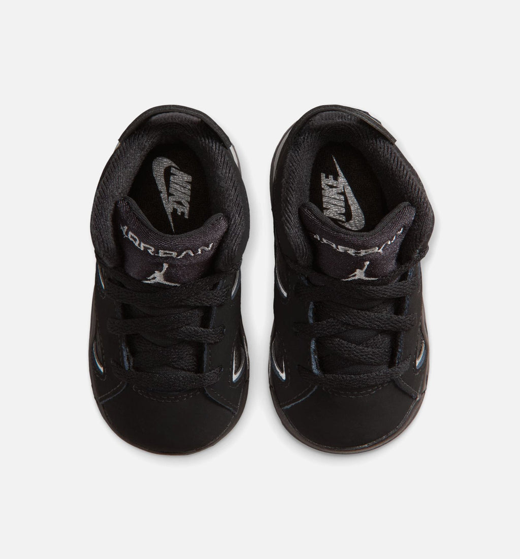 Air Jordan 6 Cap & Gown Infant Sneakers - Black/Reflective Silver/Black